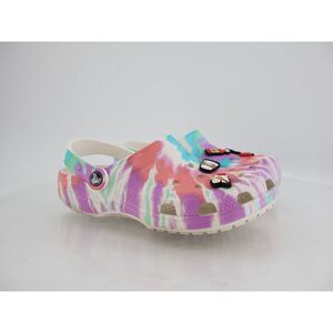 Crocs Classic Tie Dye Clog Size 8  Rubber Slip On Platform Chunky Shoes